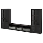 TV-Komb. mit Vitrinentüren schwarz von BRIMNES für 347,00 € bei IKEA im Angebot TV-Komb. mit Vitrinentüren schwarz von BRIMNES im aktuellen IKEA Prospekt