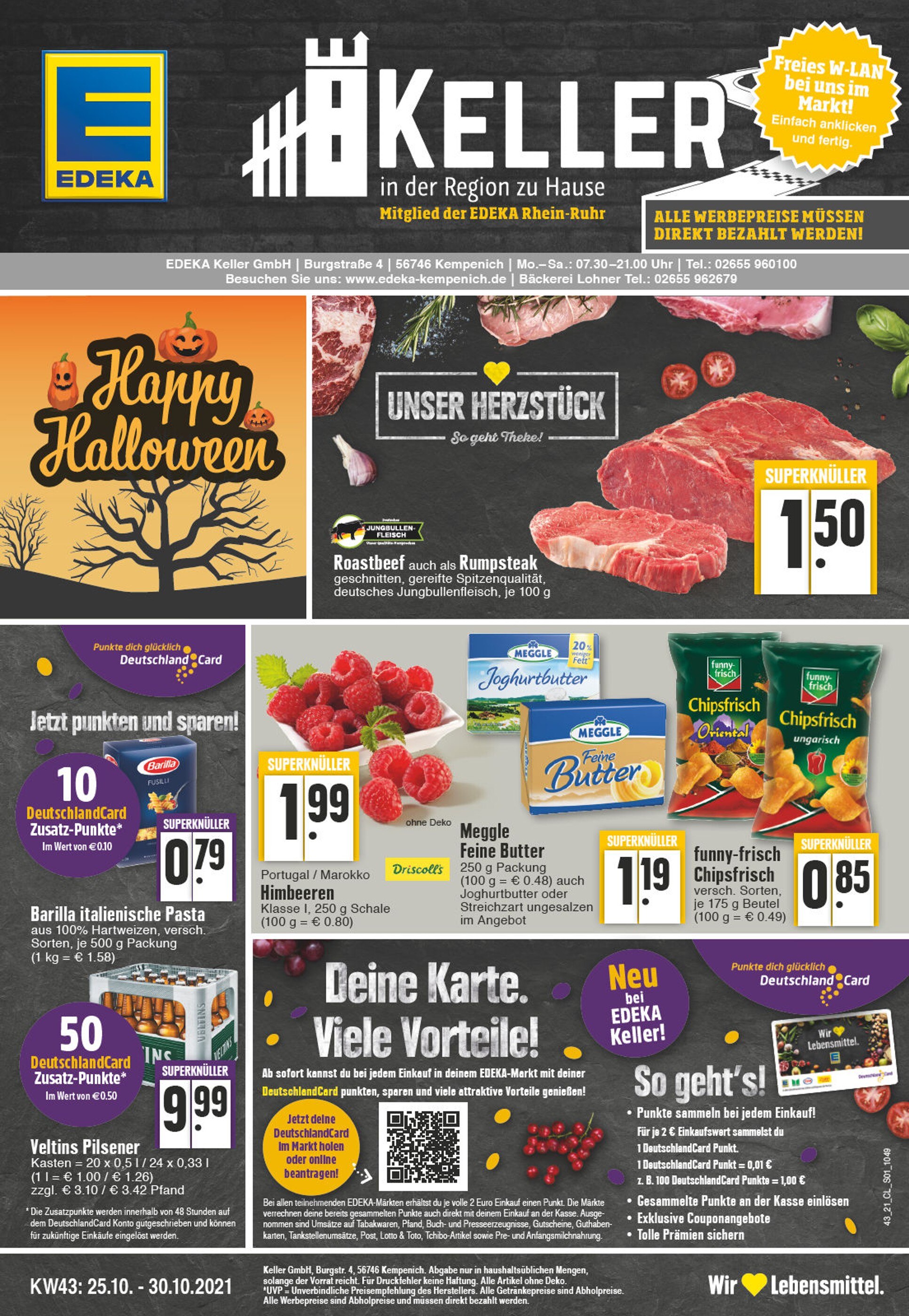 EDEKA Prospekt für Reudelsterz mit 24 Seiten EDEKA Prospekt für Reudelsterz: "Aktuelle Angebote", 24 Seiten, 25.10.2021 - 30.10.2021