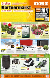 OBI Prospekt: "GROSSER GÄRTNERMARKT", 4 Seiten, 18.04.2026 - 25.04.2026