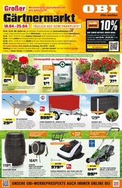 Aktueller OBI Baumärkte Prospekt in Großengottern und Umgebung, "GROSSER GÄRTNERMARKT" mit 4 Seiten, 18.04.2026 - 25.04.2026