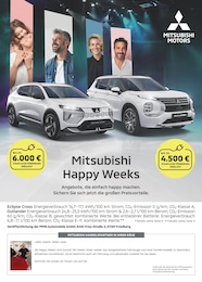 Mitsubishi Prospekt für Trossingen mit 1 Seite Mitsubishi Prospekt für Trossingen: "Mitsubishi Happy Weeks", 1 Seite, 16.03.2026 - 12.04.2026