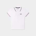 Polo manches courtes coton Creeks blanc garçon en promo chez La Halle Polo manches courtes coton Creeks blanc garçon dans le catalogue La Halle