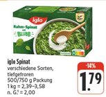 Rahm-Spinat mit Blubb bei nah und gut im Regis-Breitingen Prospekt für 1,79 €