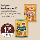 Hundesnacks von Pedigree im aktuellen V-Markt Prospekt für 1,15 €