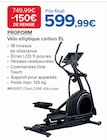 Vélo elliptique carbon EL - PROFORM en promo chez Costco Viry-Châtillon à 599,99 €