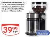 Aktuelle Kaffeevollautomat Angebote bei GLOBUS in Saarbrücken Aktuelles Kaffeemühle Barista Crema 1833 Angebot bei GLOBUS in Saarbrücken ab 39,99 €