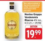 Grappa Vendemmia Riserva Angebote von Nonino bei E center Darmstadt für 19,99 €