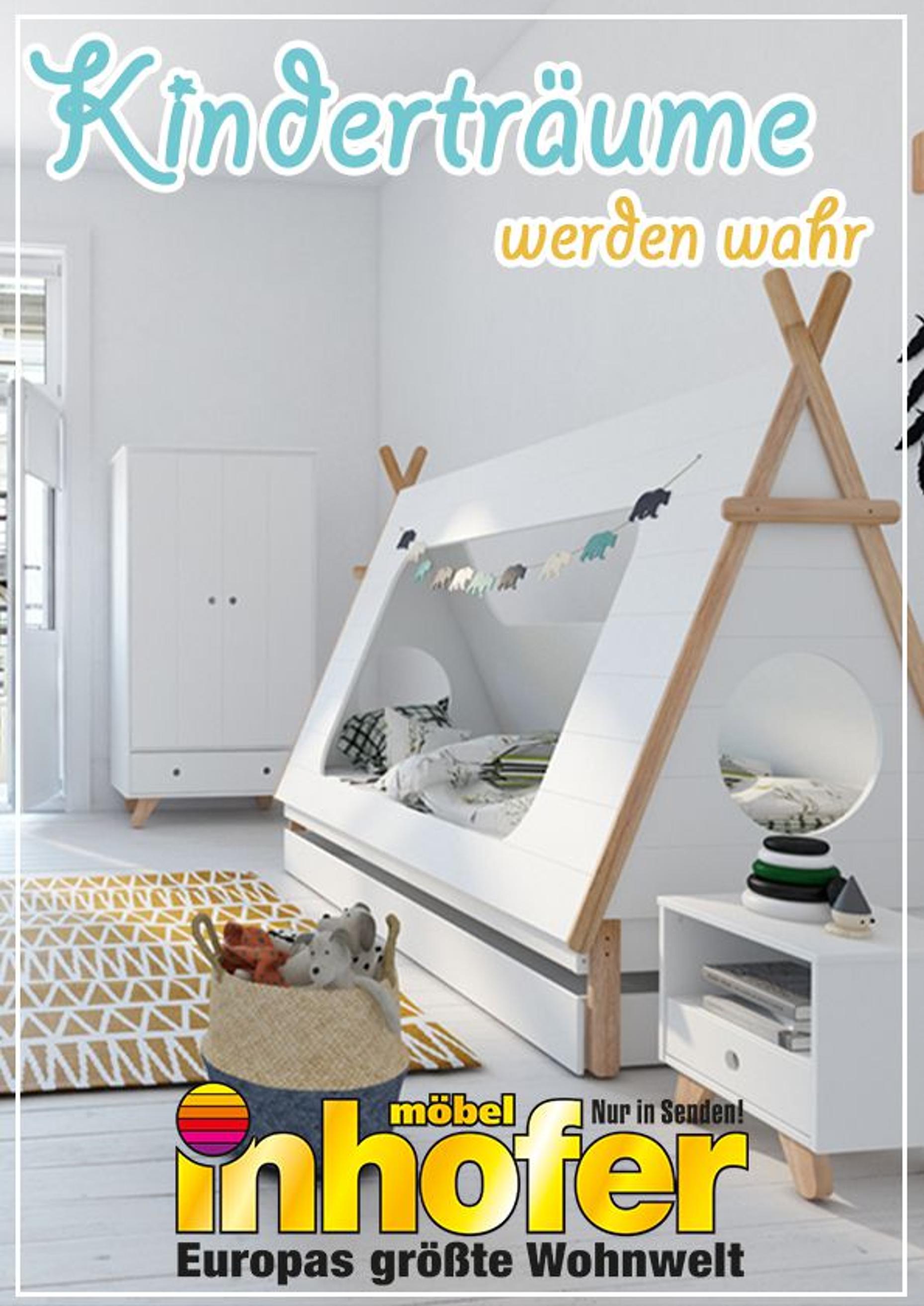 Möbel Inhofer Prospekt für Weißenhorn mit 1 Seite Möbel Inhofer Prospekt für Weißenhorn: "Kinderträume werden wahr", 1 Seite, 08.09.2021 - 22.09.2021