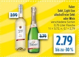 Light live alkoholfreier Sekt von Faber im aktuellen diska Prospekt für 2,79 €