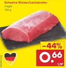 Schweine-Rücken/Lachsbraten bei Netto Marken-Discount im Prospekt "" für 0,66 €