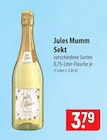Sekt im Angebot bei famila Nordost in Neumünster Sekt Angebote von Jules Mumm bei famila Nordost Neumünster für 3,79 €