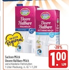 Unsere Haltbare Vollmilch Angebote von Sachsen Milch bei EDEKA Gera für 1,00 €