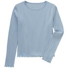 Oberbekleidung im Ernstings family Prospekt Mädchen Langarmshirt mit Rippstruktur im aktuellen Ernstings family Prospekt für 8,99 €