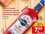 Floreale alkoholfreier Aperitif oder Martini Vibrante alkoholfreier Aperitif von Martini im aktuellen Netto Marken-Discount Prospekt für 7,99 €