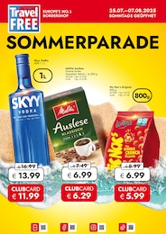 Supermarkt Prospekt von Travel FREE Elstertrebnitz Travel FREE Prospekt: "SOMMERPARADE", 9 Seiten, 25.07.2025 - 07.08.2025