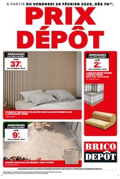 Prospectus Bricolage Brico Dépôt en cours à Val-d'Izé et alentours, "PRIX DÉPÔT", 1 page, 20/02/2026 - 05/03/2026 Catalogue Bricolage Brico Dépôt en cours à Val-d'Izé et alentours, "PRIX DÉPÔT", 1 page, 20/02/2026 - 05/03/2026