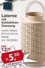 Laterne mit Schleifchen-Stanzung im Angebot bei Sonderpreis Baumarkt in Göttingen Laterne mit Schleifchen-Stanzung Angebote bei Sonderpreis Baumarkt Göttingen für 5,50 €