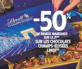 - 50% de remise immédiate sur le 2ème sur les chocolats champs-elysées LINDT à Intermarché Super dans Dun-le-Palestel - 50% de remise immédiate sur le 2ème sur les chocolats champs-elysées LINDT à Intermarché Super dans Dun-le-Palestel