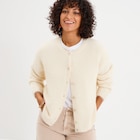 Gilet manches longues boutonné ecru femme à 20,99 € dans le catalogue La Halle