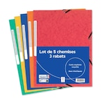 Lot de 5 chemises à élastiques - Lidl à Thonon-les-Bains Lot de 5 chemises à élastiques en promo chez Lidl Thonon-les-Bains à 2,49 €
