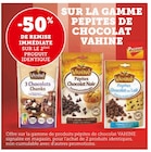 Promo -50% DE REMISE IMMÉDIATE SUR LE 2ÈME PRODUIT IDENTIQUE SUR LA GAMME PEPITES DE CHOCOLAT VAHINE à  dans le catalogue Super U à Sainte-Croix-Hague