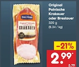 Original Polnische Krakauer bei Netto Marken-Discount im Oberthulba Prospekt für 2,99 €