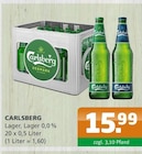 CARLSBERG Lager, Lager 0,0 % bei Getränke A-Z im Panketal Prospekt für 15,99 €
