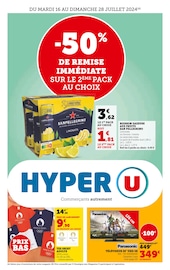 Prospectus Hyper U à Alès, "Hyper U", 1 page de promos valables du 16/07/2024 au 28/07/2024