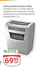 Aktenvernichter IQ Home Office Angebote von Leitz bei GLOBUS Hanau für 69,99 €