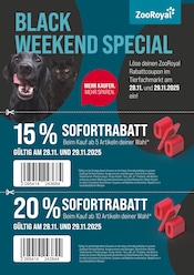 Aktueller ZooRoyal Zoohandlung Prospekt in Oststeinbek und Umgebung, "BLACK WEEKEND SPECIAL" mit 2 Seiten, 28.11.2025 - 06.12.2025