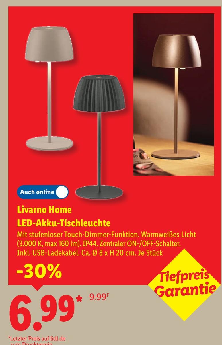 LED-Akku-Tischleuchte