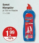Klarspüler im V-Markt Prospekt Klarspüler von Somat im aktuellen V-Markt Prospekt für 1,99 €