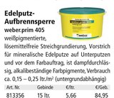 Edelputz-Aufbrennsperre von weber im aktuellen Holz Possling Prospekt für 84,95 €