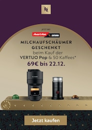 Nespresso Prospekt für Bad Segeberg: "Milchaufschäumer geschenkt*", 1 Seite, 02.12.2025 - 22.12.2025