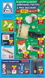 Prospectus Discount Alimentaire Aldi en cours à Miramas et alentours, "ARRIVAGES FESTIFS À PRIX DISCOUNT.", 42 pages, 18/11/2025 - 24/11/2025 Catalogue Discount Alimentaire Aldi en cours à Miramas et alentours, "ARRIVAGES FESTIFS À PRIX DISCOUNT.", 42 pages, 18/11/2025 - 24/11/2025