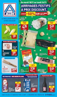 Catalogue Aldi à Bétheny cette semaine, valable du 18/11/2025 au 24/11/2025 Prospectus Aldi à Bétheny, "ARRIVAGES FESTIFS À PRIX DISCOUNT.", 42 pages de promos valables du 18/11/2025 au 24/11/2025