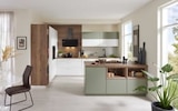 Aktuelles Einbauküche Sunta, weiß/olive, inkl. AEG Elektrogeräte Angebot bei HARDECK in Herne ab 8.199,00 €