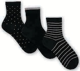 Lot de 3 paires de mi-chaussettes femme en promo chez Super U Dunkerque à 2,90 €