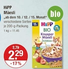 Müsli von HiPP für 2,29 € bei V-Markt im Angebot Müsli von HiPP im aktuellen V-Markt Prospekt