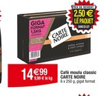 Café moulu classic - CARTE NOIRE en promo chez Cora Villeneuve-d'Ascq à 14,99 €