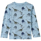 Jungen Langarmshirt mit Dino-Allover bei Ernstings family im Brake Prospekt für 7,99 €