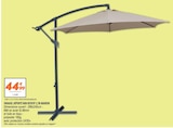 Parasol déporté non rotatif 2,7m marron dans le catalogue Netto