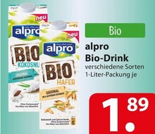 alpro Bio-Drink bei famila Nordost in Bad Salzuflen alpro Bio-Drink im Angebot bei famila Nordost Bad Salzuflen für 1,89 €