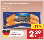 Schlesische Knoblauchwurst im Angebot bei Netto Marken-Discount in Hannover Schlesische Knoblauchwurst Angebote bei Netto Marken-Discount Hannover für 2,29 €