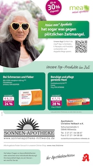mea - meine apotheke Prospekt Unsere Juli-Angebote mit 4 Seiten