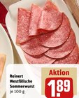 Westfälische Sommerwurst Angebote von Reinert bei REWE Lünen für 1,89 €