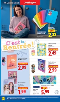 Promotion Journal Intime dans le prospectus Lidl, valable du 13/08/2026 au 19/08/2026 Promo Journal Intime dans le catalogue Lidl du moment à la page 36