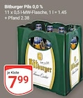 Pils 0,0 % Angebote von Bitburger bei GLOBUS Gotha für 7,99 €