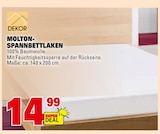 MOLTON-SPANNBETTLAKEN Angebote von DEKOR bei E center Frankenthal für 14,99 €