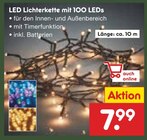 Aktuelle Led lichterkette Angebote bei Netto Marken-Discount in Duisburg Aktuelles LED Lichterkette mit 100 LEDs Angebot bei Netto Marken-Discount in Duisburg ab 7,99 €